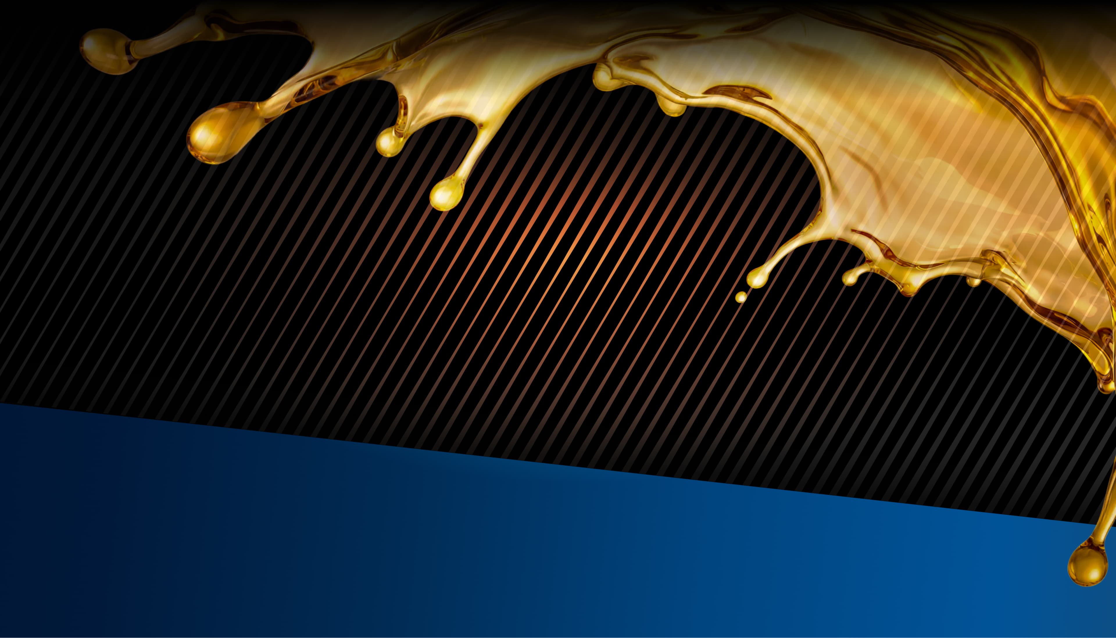 DRIVANO premium lubricants – golden oil flowing in high detail